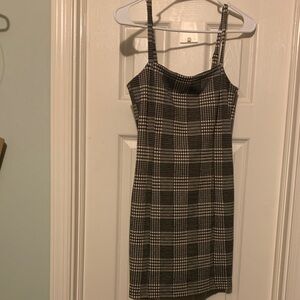 Forever 21 Black and White Checkered Mini Dress